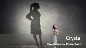  Presentation with media - PPT theme enhanced with little girl with bear mixed background and a gray colored foreground