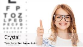  Presentation with education cute - Cool new theme with little girl with black eye backdrop and a sky blue colored foreground