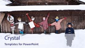  Presentation with world heritage sites - Amazing theme having little girl with funny scarecrows backdrop and a sky blue colored foreground