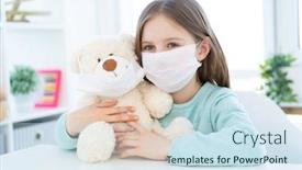  Presentation with masks - Slide deck enhanced with little-girl-with-plush-teddy background and a sky blue colored foreground