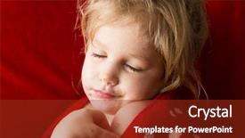  Presentation with infection - Slide deck featuring little girl with pox infection background and a  colored foreground