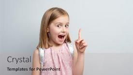  Presentation with backpack - Cool new theme with little-girl-with-school-backpack backdrop and a coral colored foreground