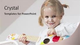  Presentation with infection - PPT theme featuring infection cure - little girl with varicella pox background and a light gray colored foreground