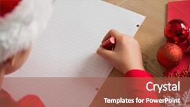  Presentation with girl christmas - Audience pleasing slide deck consisting of natural hole that looks like a heart shape backdrop and a dark gray colored foreground.