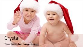  Presentation with girl in red dress - Audience pleasing slides consisting of little brother both wearing red backdrop and a coral colored foreground
