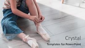 Presentation with ballet - Slide deck having little-girls-are-getting-ready background and a light gray colored foreground