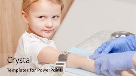  Presentation with vein - Presentation having little girl's arm vein background and a lemonade colored foreground