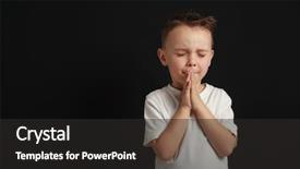  Presentation with praying hands - Beautiful presentation featuring little girls praying - child pray to god flush backdrop and a dark gray colored foreground