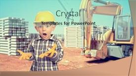  Presentation with handyman - Colorful slide deck enhanced with little-handyman-at-construction-site backdrop and a mint green colored foreground