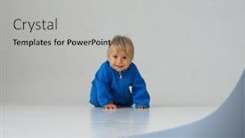  Presentation with cute baby - PPT theme with little-happy-and-smiling-cute background and a light gray colored foreground