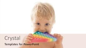  Presentation with happy baby - PPT theme with little-happy-and-smiling-cute background and a  colored foreground