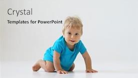  Presentation with happy baby - PPT theme with little-happy-and-smiling-cute background and a white colored foreground