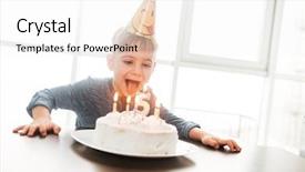  Presentation with birthday boy - Cool new slide deck with little happy birthday boy backdrop and a white colored foreground