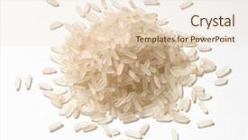  Presentation with rice grain - Theme having little heap of rice background and a lemonade colored foreground