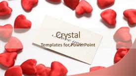  Presentation with text message - Audience pleasing PPT theme consisting of little hearts easy editable backdrop and a cream colored foreground