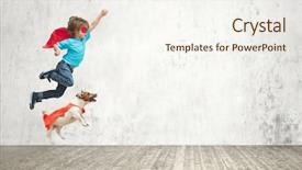  Presentation with hero - Amazing theme having little hero with dog backdrop and a cream colored foreground
