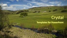  Presentation with mountain road up hill - Theme having little hills at victoria falls background and a tawny brown colored foreground