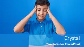  Presentation with migraine - Theme featuring little-hispanic-boy-standing-over background and a teal colored foreground