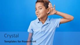  Presentation with blue - Presentation with little-hispanic-boy-wearing-casual background and a  colored foreground