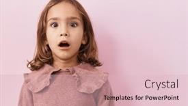  Presentation with pink - PPT theme featuring little-hispanic-girl-standing-over background and a lemonade colored foreground