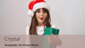  Presentation with girl christmas - 