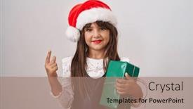  Presentation with christmas girl - 
