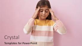  Presentation with stress - Slides with little-hispanic-girl-wearing-sweater background and a lemonade colored foreground