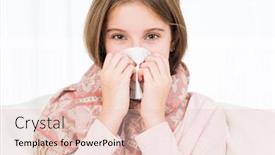  Presentation with napkin - Colorful theme enhanced with little-ill-girl-holding-napkin backdrop and a lemonade colored foreground
