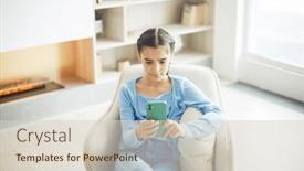  Presentation with mobile home - Presentation theme with little-kid-cute-girl and a lemonade colored foreground