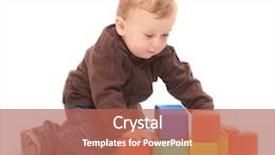  Presentation with toy - Audience pleasing PPT theme consisting of psychological testing - little kid playing with toy backdrop and a coral colored foreground