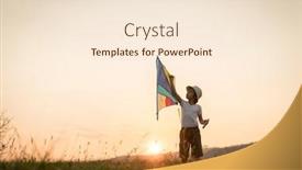  Presentation with kite - Slide deck featuring little kid with kite background and a cream colored foreground