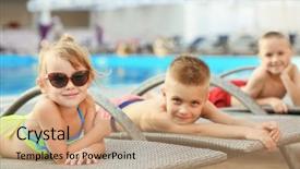  Presentation with bacteria for kids - Slide deck enhanced with little kids lying on deck background and a  colored foreground