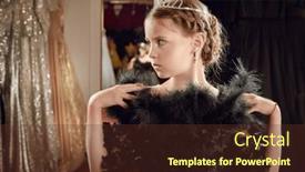  Presentation with black luxury fashion - Presentation design having little-lady-kids-high-fashion background and a tawny brown colored foreground