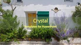  Presentation with village - PPT theme having little lane in ile de background and a tawny brown colored foreground