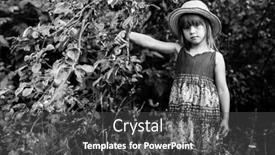  Presentation with straw - Colorful slide deck enhanced with little-lovely-girl backdrop and a dark gray colored foreground