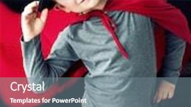  Presentation with magician - Audience pleasing presentation theme consisting of little magician child backdrop and a gray colored foreground