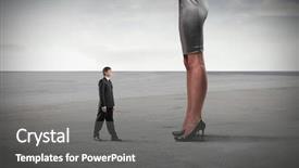  Presentation with businessman standing on mountain top - Amazing slides having little men - tiny businessman standing in front backdrop and a gray colored foreground