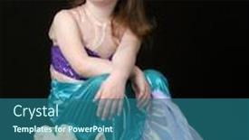  Presentation with mermaid - PPT layouts featuring little mermaid background and a ocean colored foreground