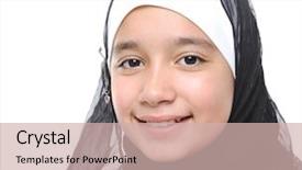  Presentation with muslim - Amazing slides having little muslim girl backdrop and a soft green colored foreground