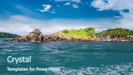  Presentation with sri lanka - Colorful slides enhanced with little peninsula near mirissa beach backdrop and a ocean colored foreground