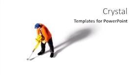  Presentation with people management word cloud - Cool new presentation with little-people-builder-worker backdrop and a white colored foreground