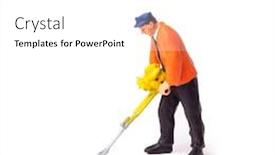  Presentation with builder - Amazing PPT theme having little-people-builder-worker backdrop and a white colored foreground