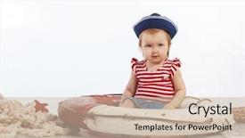  Presentation with baby fashion - Presentation consisting of little pin-up fashion background and a soft green colored foreground