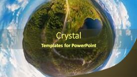  Presentation with mountain lake - PPT layouts featuring little-planet-transformation-of-spherical background and a tawny brown colored foreground