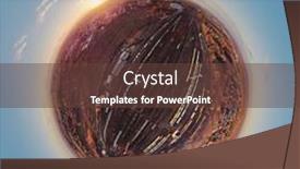  Presentation with trains - Theme featuring little-planet-transformation-of-spherical background and a tawny brown colored foreground