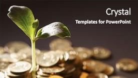  Presentation with growing - PPT layouts having little plant growing background and a wine colored foreground