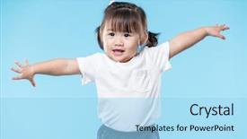  Presentation with baby girl announcement - Slide deck enhanced with little pony - lovely baby girl open hand background and a light blue colored foreground