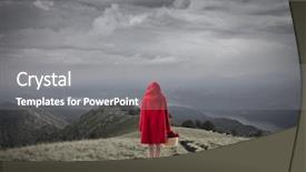  Presentation with super hero dog red - Audience pleasing PPT theme consisting of little red riding hood backdrop and a gray colored foreground