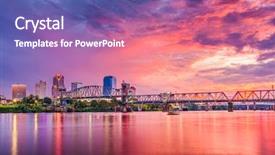  Presentation with columbus ohio usa skyline - Audience pleasing slides consisting of little rock arkansas usa downtown backdrop and a violet colored foreground