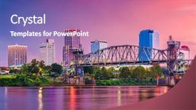  Presentation with usa - Amazing theme having little rock arkansas usa skyline backdrop and a coral colored foreground